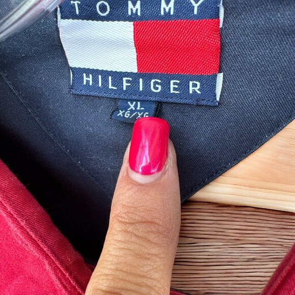 Vintage 1990's Tommy Hilfiger Rare Long Sleeve Embroidered Size XL - Picture 8 of 9